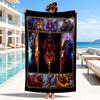 Game Warcraft Darkness Warrior Beach Towel, Microfiber Beach Towel, Perfect For Pool, Beach, Travel, Home Decor Beach Party Fan gifts
