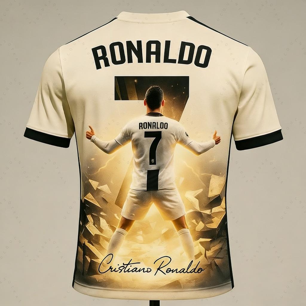 2026 Nuove T-shirt Calde in Vendita Cristiano Ronaldo Modello Stampato Moda Collezione Commemorativa per Fan Uomo Top Sportivi da Esterno