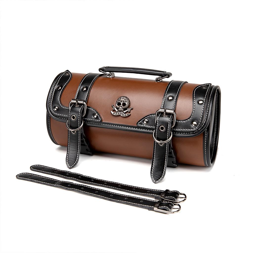 European-American Punk Harley Motorcycle Waterproof Front Bag with Contrast Design