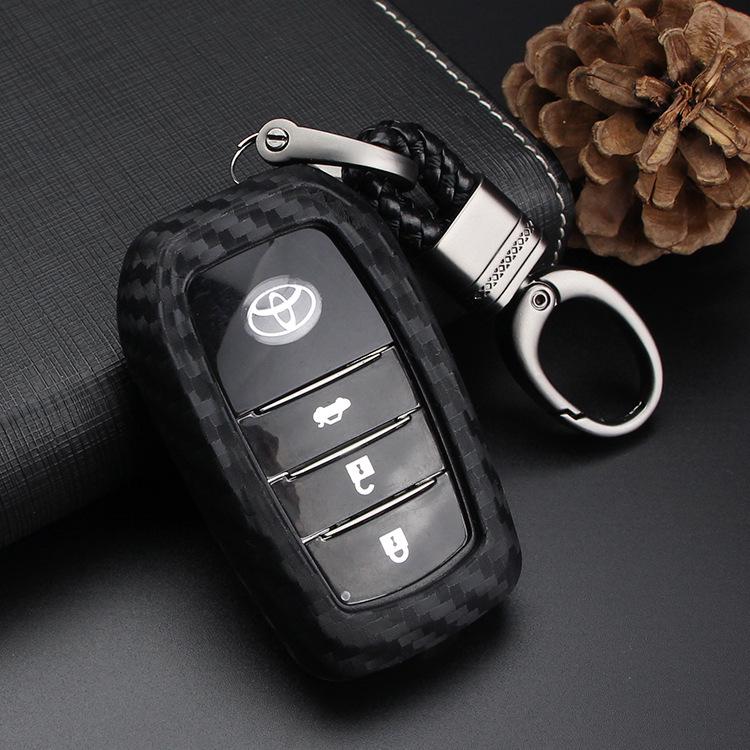 Compatible Key Fob Cover for Toyota Camry, Highlander, Corolla, Prado, Land Cruiser, Crown, Levin