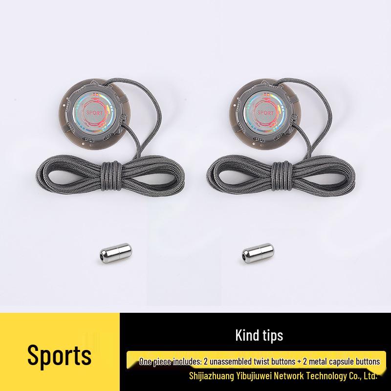 Forgatható gombos lusta fűző nélküli sport futócipő vastag fekete-fehér fűzővel