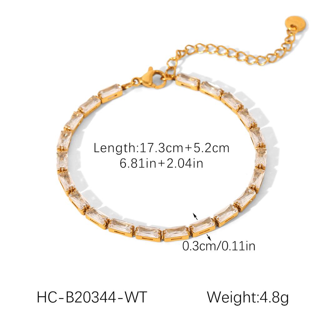Titanium Steel Zircon Bracelet Minimalist Luxury Jewelry Versatile Elegant Women's Bracelet