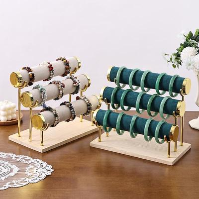 Multi-Layer Bracelet and Hair Tie Display Stand - High-End Jewelry Organizer
