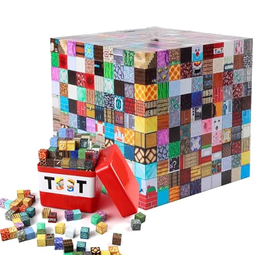 

100 Magnetic Blocks, Minecraft-Style, Kids Educational Toy, STEM Building Blocks, Random Set, Magnetic Toys, Toddlers, Elementary School Students, Bo