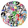 60-120 Question Mark Graffiti Stickers for Cars, Luggage, and Cups