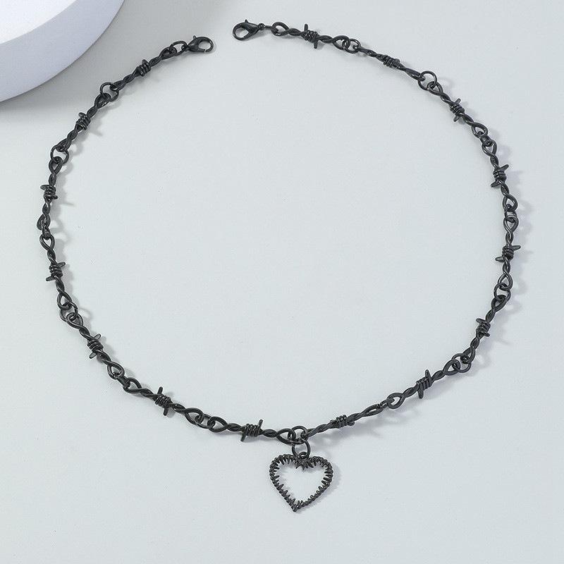 Fil barbelé Petit fil Hip-hop Accessoires Style gothique Punk Collier de ronces Chaîne d'épines