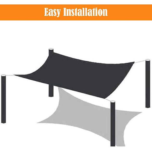 7x7ft 60% Sunblock Shade Cloth, Shade Cloth with Grommets, Sun Netting for Patio, Outdoor Shading Net, Garden Shade Mesh Tarp, for Plant Cover,