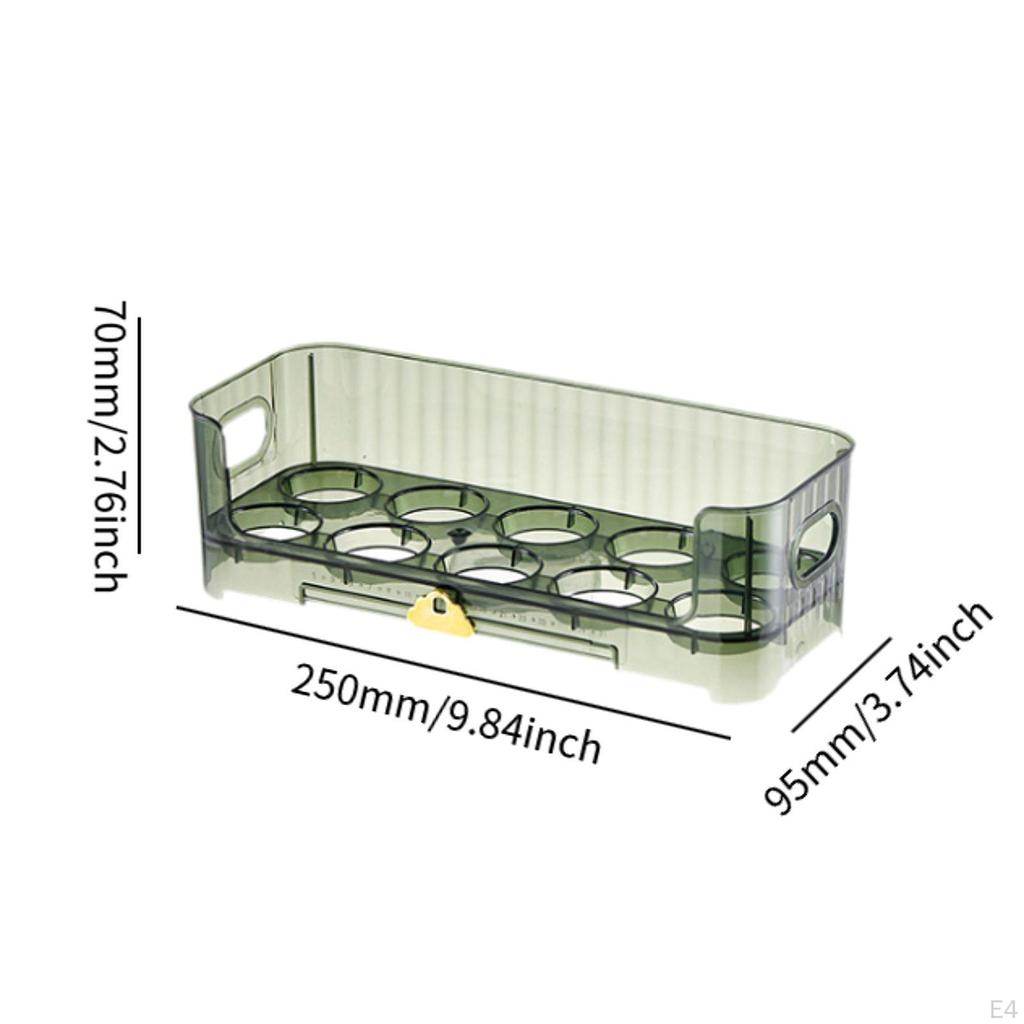 Držák na vejce do lednice Kontejner Úspora místa Opakovaně použitelný Organizér Podnos Dávkovač Pult