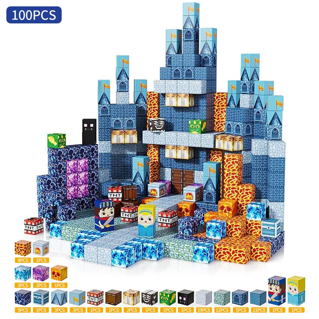 Children's magnetic block STEM toy cube magnetic puzzle construction piece