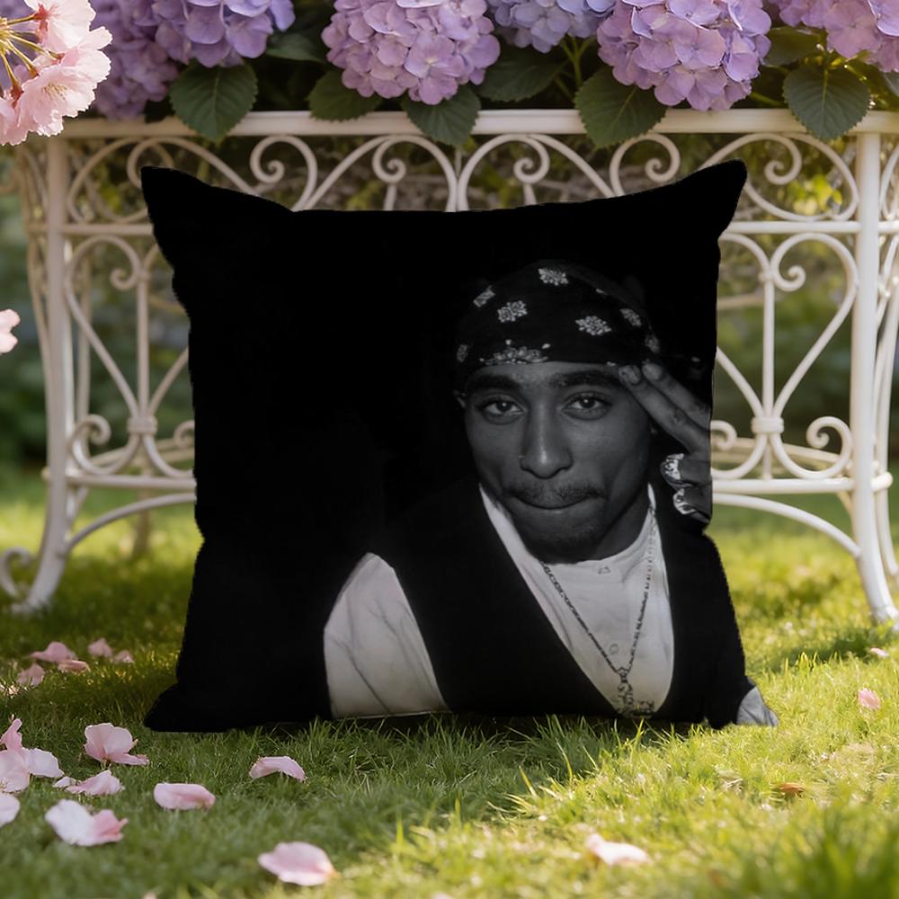 2P-PAC Tupac S-Shakur Cushion Cover Home & Car Dual-Scene Pillow Cover: Reversible for Premium Comfort