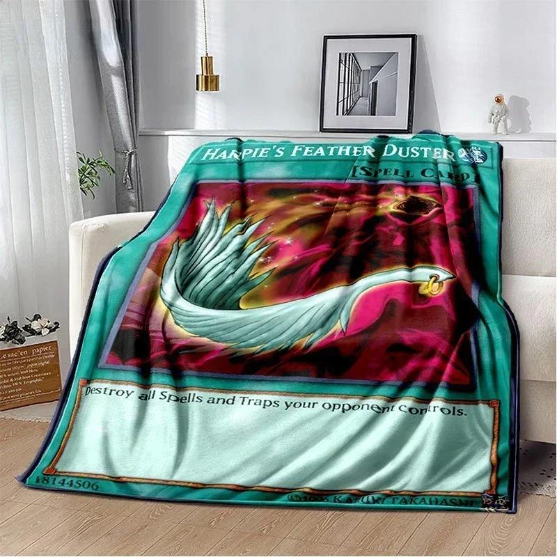 Anime Yu Gi Oh karciany koc do rzucania niebieskie oczy biały smok Anime Cartoon miękki pluszowy koc sypialnia narzuta Home Decor