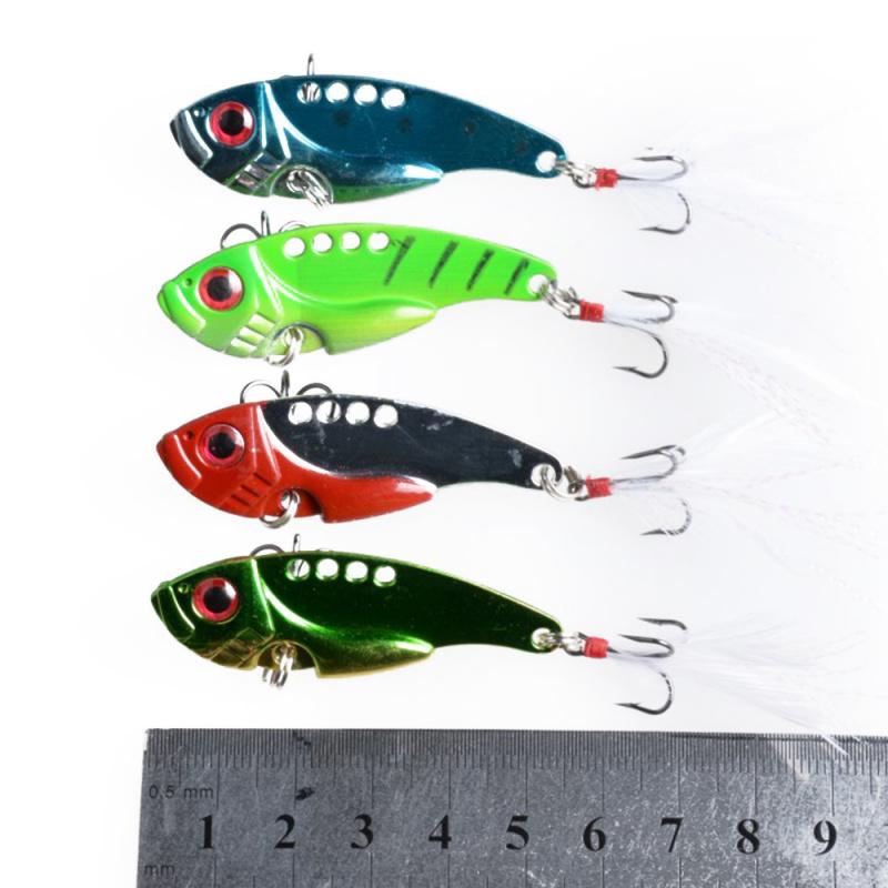 Metal FeatherVIBLuya Bait8Number Hook11G5.5CMBionic Fake Bait for Freshwater and Saltwater Fishing, Special for Bass and Red Sna