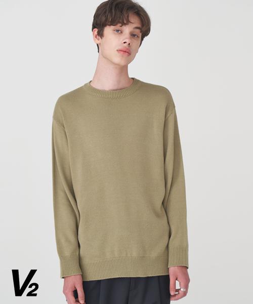 V2 Overfit Minimal Round Knitwear_Khaki Khaki/Free