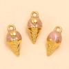 Gold Enamel Stainless Steel Ice Cream Star DIY Jewelry Accessories