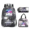 Animation Cartoon Printing Trend Student School Bag Lunch Bag Stationery Pencil Bag Combination Three-Piece Set