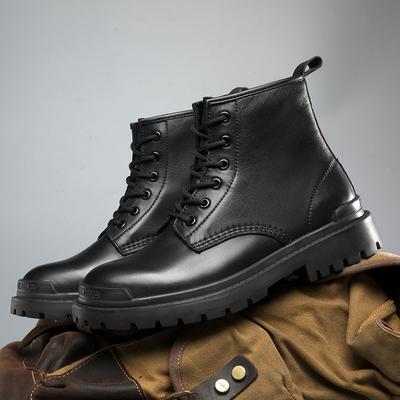 Fashion Male Genuine Leather Ankle Boots New Men Desert Boots 2024 Trend Men's Shoes All-match High Top Mens Outdoor Motorcycle Boots