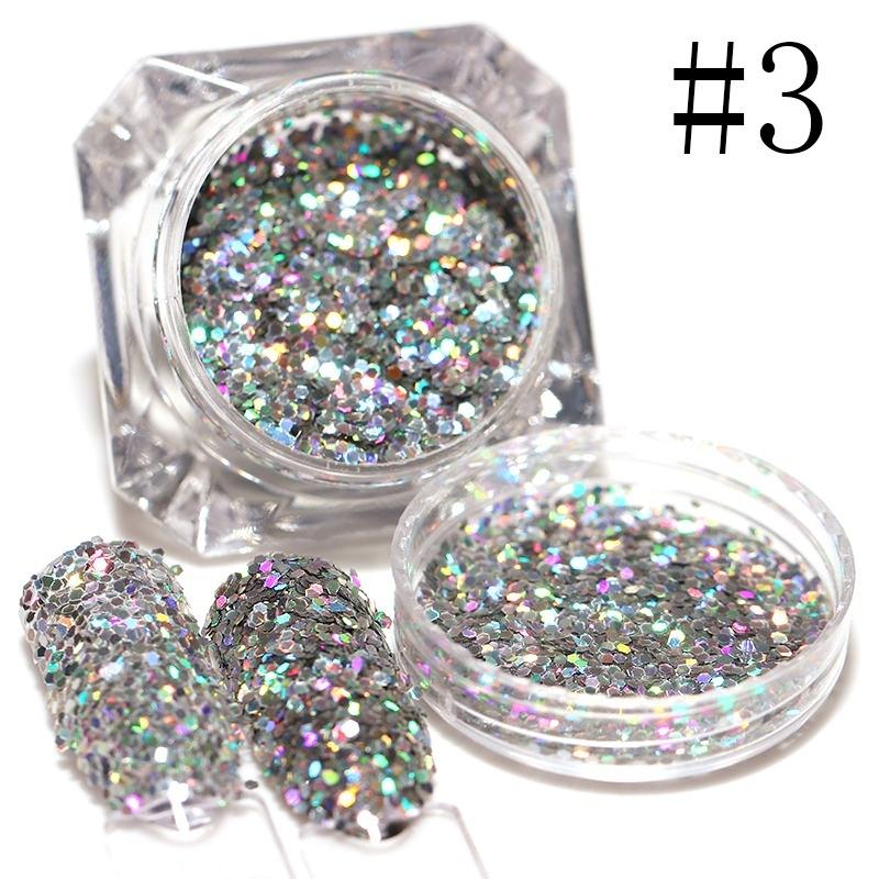 Shiny Nail Glitter Powder Colorful Nail Sequins Paillettes Manicure Nail Art Decoration
