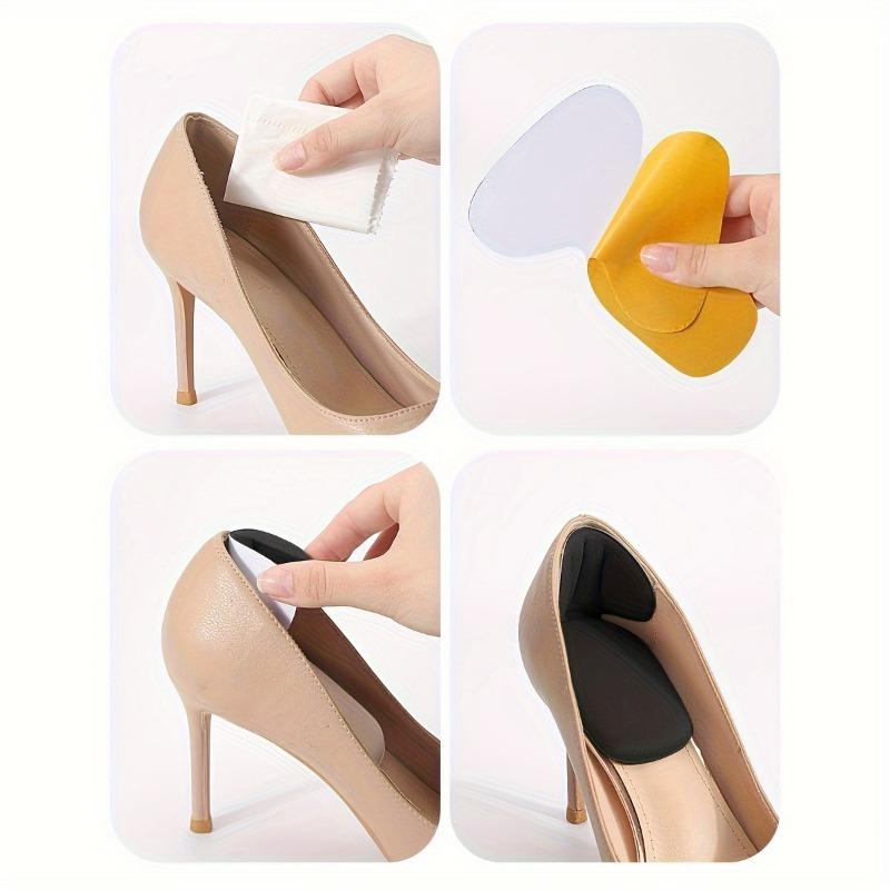 Double Thick Half-Inch T-Shaped Foam Heel Cushion And Heel Cup - High Heel Use, Non-Slip, Durable, Soft, Comfortable, Breathable