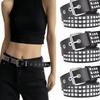 Vintage Punk Rivet Belt PU Leather Y2K Pyramid Belt Trend Metal Gothic Waistband  Rock