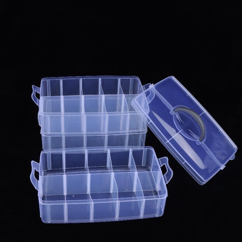 1/3 Stuks Sieraden Oorbellen Doos Container 15/18/24/28/30/36 Vakjes Transparante Plastic Compartiment Doos Schroef Gereedschap Opbergdozen
