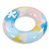 Inflatable Swimming Ring PVC Streamlined Colorful Flower Patterned Underarm Swim Ring for Exercising
