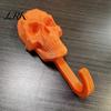 Stabiler PLA Totenkopf Hänger Wandhaken, 3D Gedruckter Gotischer Dekorativer Klebe Schlüssel Einzigartiger Badezimmer Handtuchhakenhalter, Montierter Aufbewahrungsorganisator für
