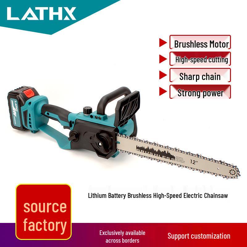 21V Lithium Battery 12-inch High-Speed Electric Chainsaw for Woodworking and Carving