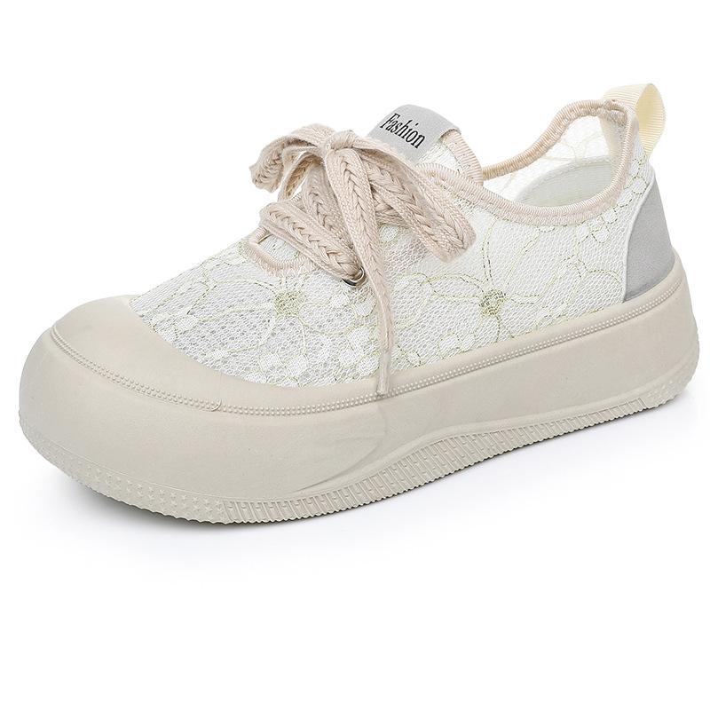 

Women Shoes 2025 Spring New Fashion Comfort Height Increase Casual Shoes Breathable Mesh Non Slip Women Platform Running Shoes 35