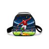 Football Shoulder Strap Circular Lunch Bag for Boy and Girls Best Gifts 2D Flat Cartoon School Bento Lunch Box Bag  for Children