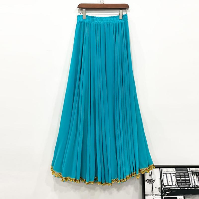 720-degree Large Swing Skirt, Double-layer Phnom Penh Chiffon Skirt, Xinjiang Dance Costume, A-line Skirt, Folk Dance Skirt