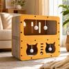 Cat House with Scratcher Two-sidedSided Cardboard Scratching Shelter Indoor