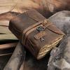 Leather Writing Diary Notebook – Unique Handmade Travel Journal with Embossed Design & Deckle Edge Paper