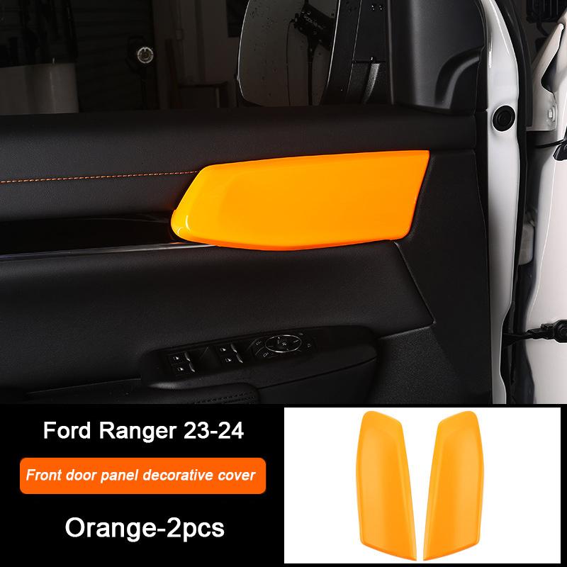 Orange Car Central Gear Shift Panel Rear Air Outlet Frame Door Trim Strip For Ford Ranger Raptor Wildtrak T9   2024 2025