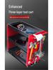 Compact Three-Layer Mobile Tool Cart with Shelves for Auto Workshop Storage