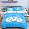Marseilles 3pcs Bedding Set Duvet Cover Closure Includes 1 Duvet Cover & 2 Pillowcases for All Seasons Bedroom Home Dorm Decor