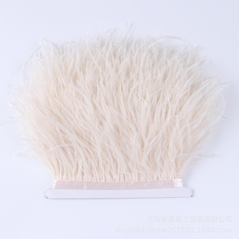 Color 10-15Cm Ostrich Hair Cloth Edge 53 Colors Wedding Clothing Accessories Diy