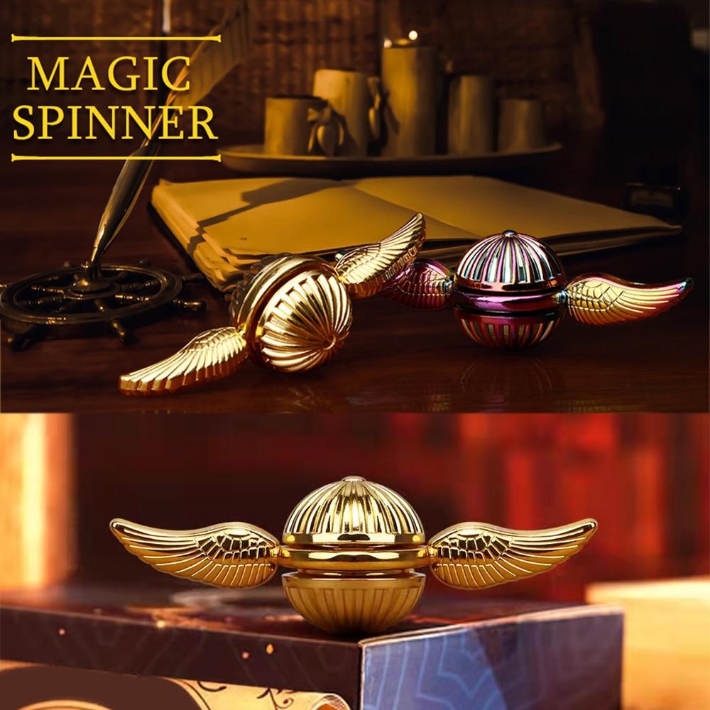 

Golden Snitch Fidget Spinner for Kids Adult Anti Stres Fidget Toys Антистресовий кулька Металевий обертовий пальчик Spinner Desk EDC Toys золотий