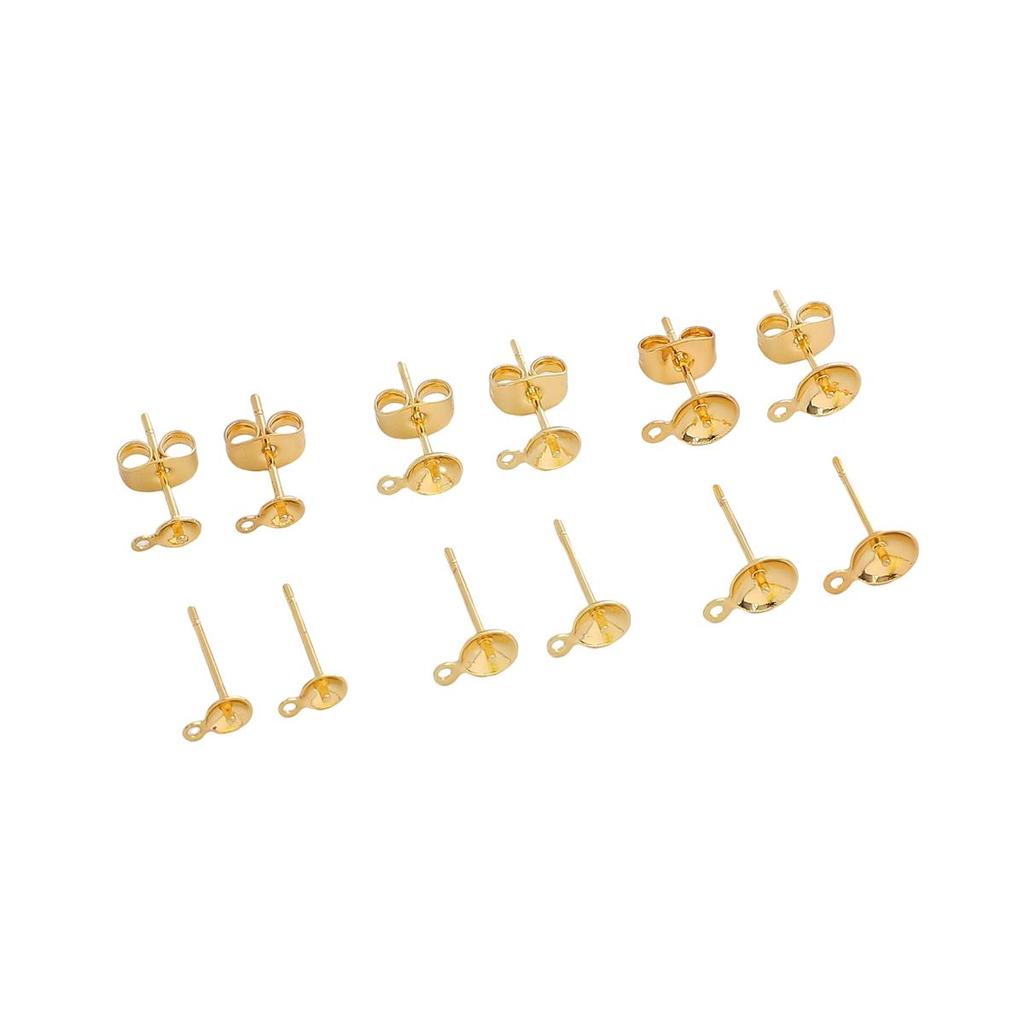 Orecchino a bottone a forma di croce in ottone ramato per perni di orecchini di moda Risultati di gioielli fai da te che creano accessori