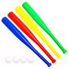 1/2/4PCS Baseball Bat Mixed color Plastic Baseball Bat with Ball 4 Colors Available Outdoor Baseball Park Backyard Game Gift ZYF