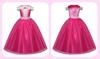 Princess Dress for Kids Cosplay Costume Luxury Set Pink Ribbon Heart Magic Original 120cm NT5012C [CREDIBLE] 9-piece - (Princess Dress, Gloves, Tiara,