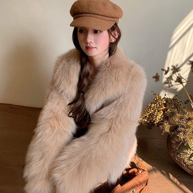 

Осень и зима богатая семейная дочь кукольный воротник имитация овечьей шерсти стеганая меховая куртка легкий модный шерстяной топ 2XL 125-70kg