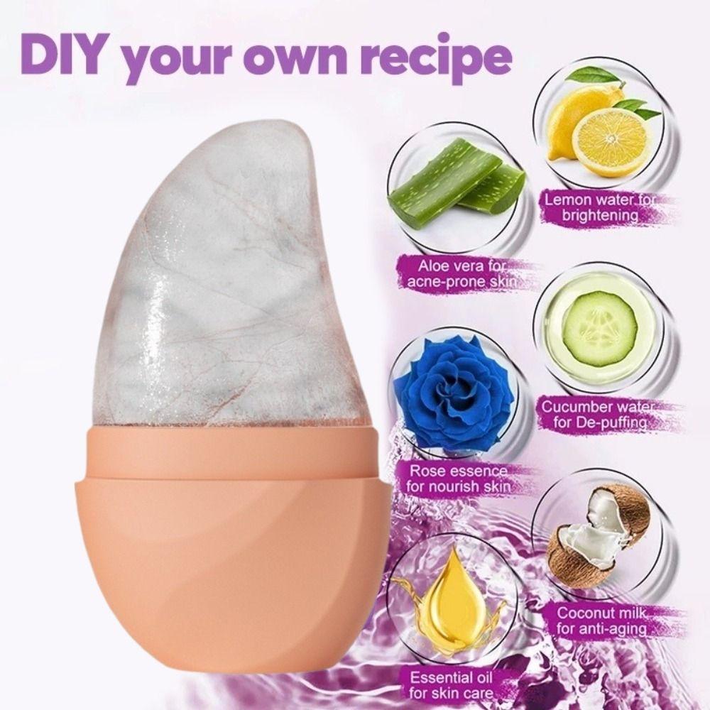 Silicone Ice Face Roller Beauty Skin Care Tools Face Lifting Ice Roller for Face Reusable Leak-Proof Facial Massager