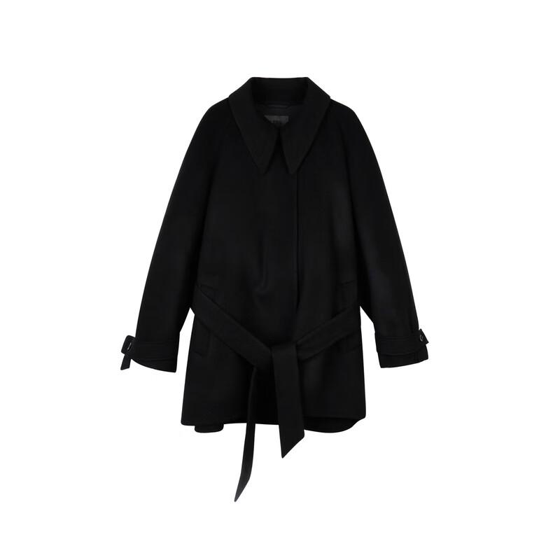 Less 2024 Spring French Lazy Double-faced Wool Coat