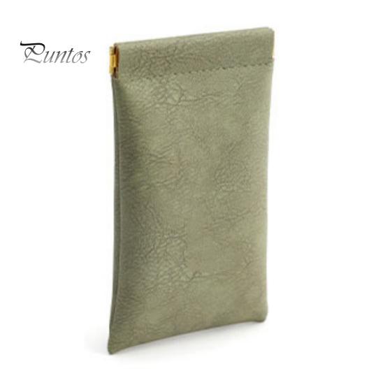 

Портативная сумка для хранения очков с автоматической застежкой, мягкая сумка для солнцезащитных очков из искусственной кожи, женский и мужской органайзер для очков при близорукости, уличные дорожные очки зелёный