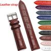Leather Watchbands 12/14/16/18/20/22/24mm Redmi Watch Band for Samsung Strap Steel Pin Buckle High Quality Wrist Bracelet