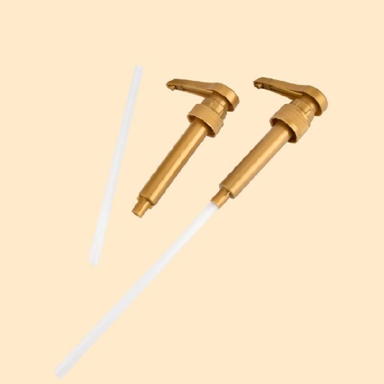 4pcs Pump Dispenser Syrup Bottle Nozzle Pump Durable Kitchen Push-type Pressure