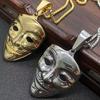 Personalized Korean Stainless Steel Retro Mask Pendant Necklace - Street Trend Hip Hop Choker