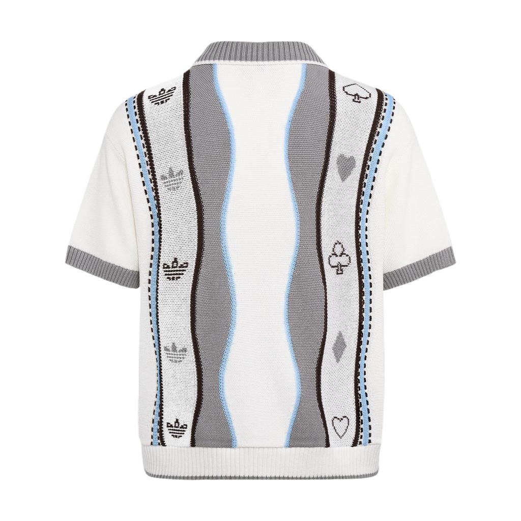 adidas Originals U Polo Comfortable Single-Breasted Color Block Knit Sweater Unisex Sweater KY8310