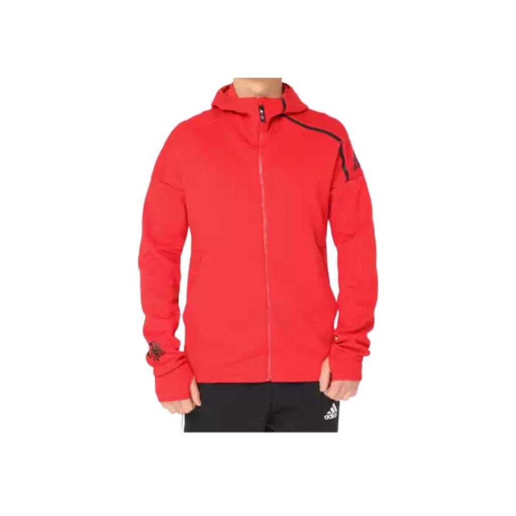 Adidas Sports Knit Jacket Men Outerwear Red EA2105