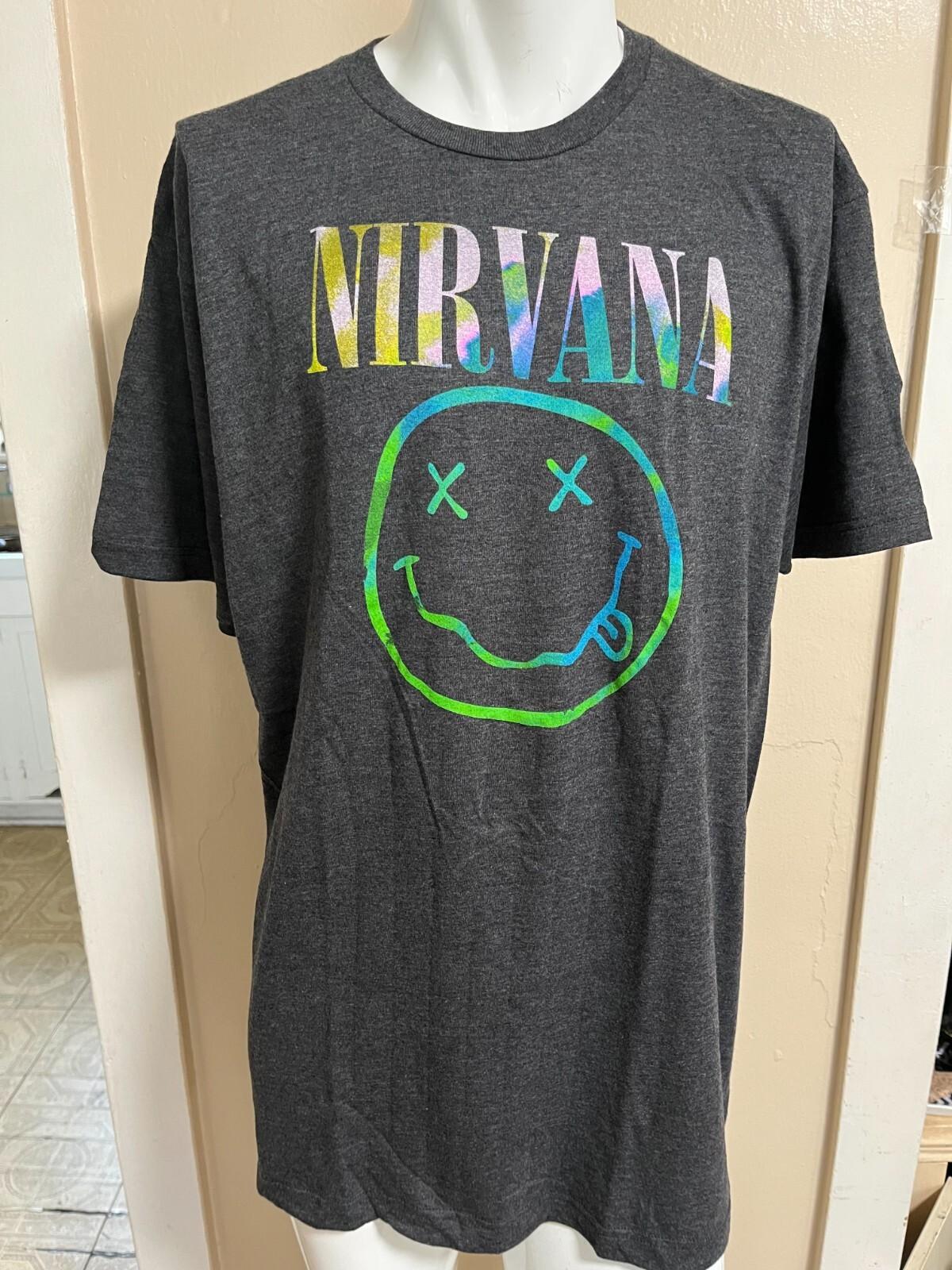 26 NIRVANA T SHIRT Color DARK GRAY Size 2XL Unisex T-Shirt XXXL